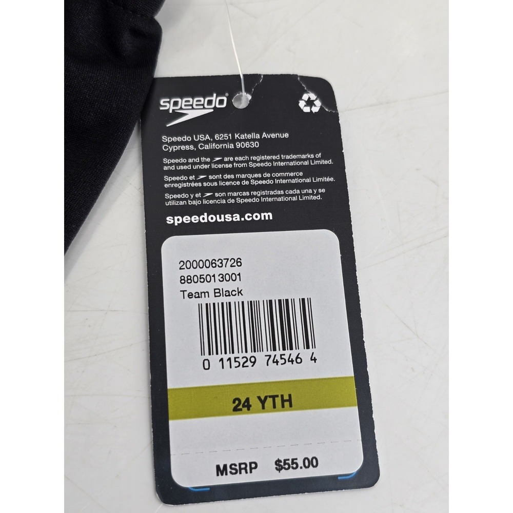 NWT Speedo Boy's Swimsuit Jammer Endurance+ - Black - Size 24 Youth - Picture 3 of 8